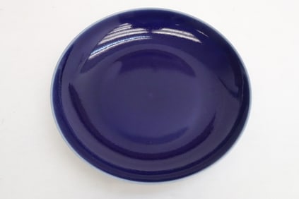 Chinese blue glazed porcelain plate
