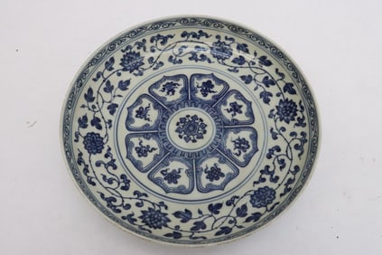 Chinese blue and white porcelain plate