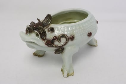 Unusual tripod porcelain censer