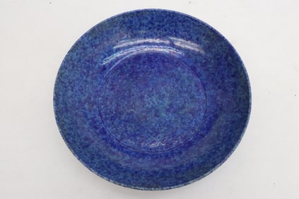 A blue on blue porcelain plate
