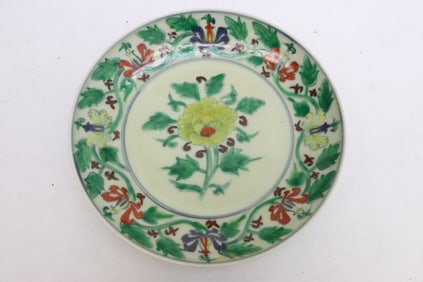 Beautiful Chinese doucai porcelain plate
