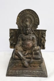 Chinese bronze sculpture of deity