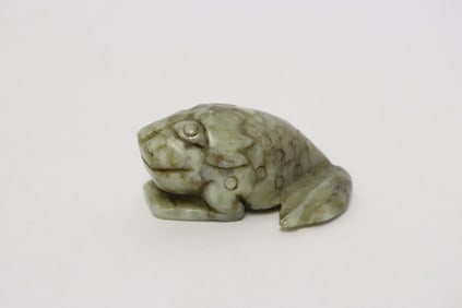 Light celadon jade carved fish