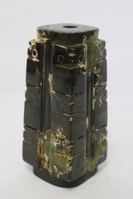 A jade like stone carved gong