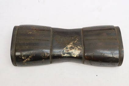 Large jade like stone carved religious ornament