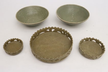 5 pieces Song style porcelain