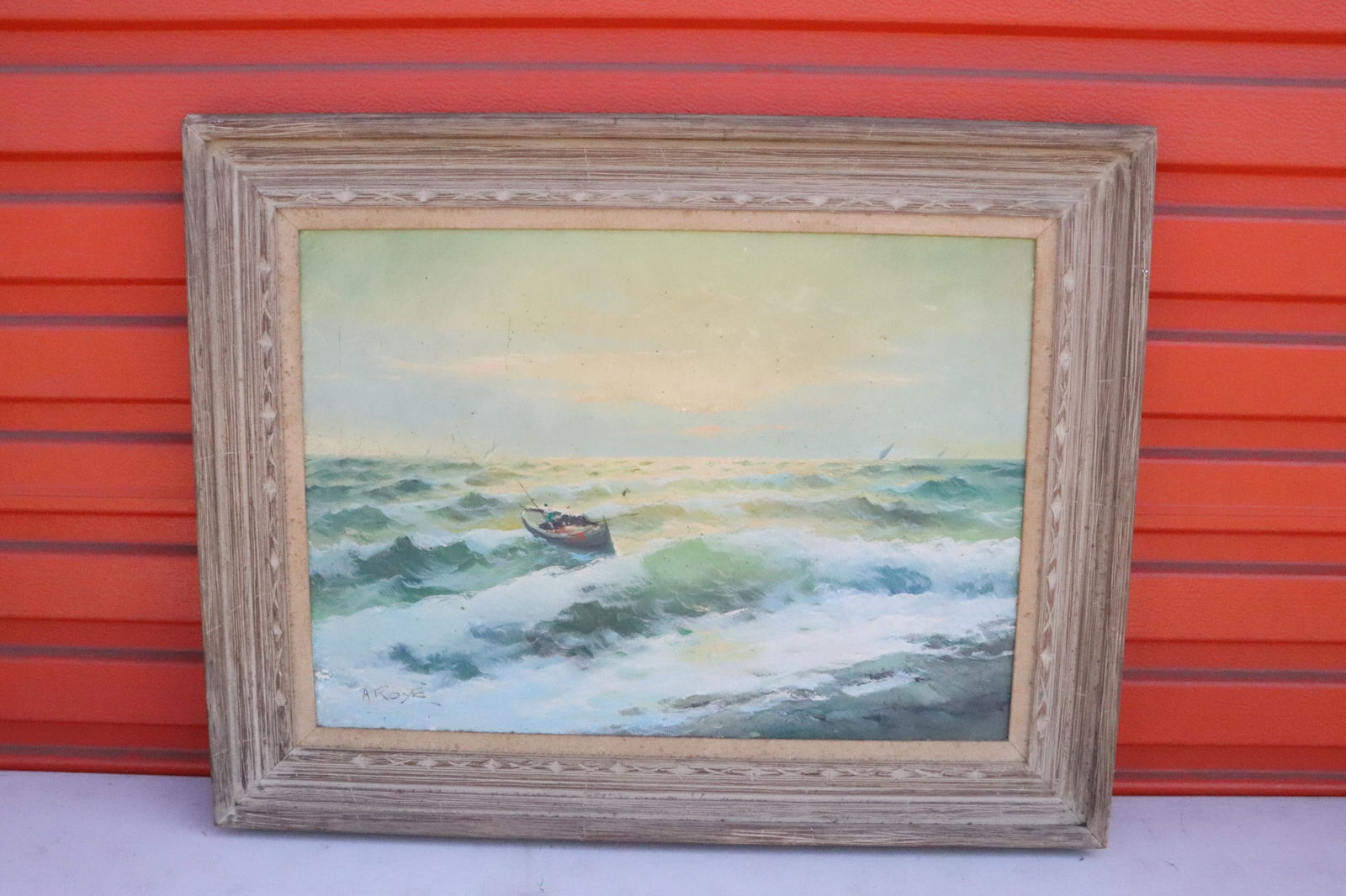 Oil on canvas painting, signed A. Rose (1 of 9)