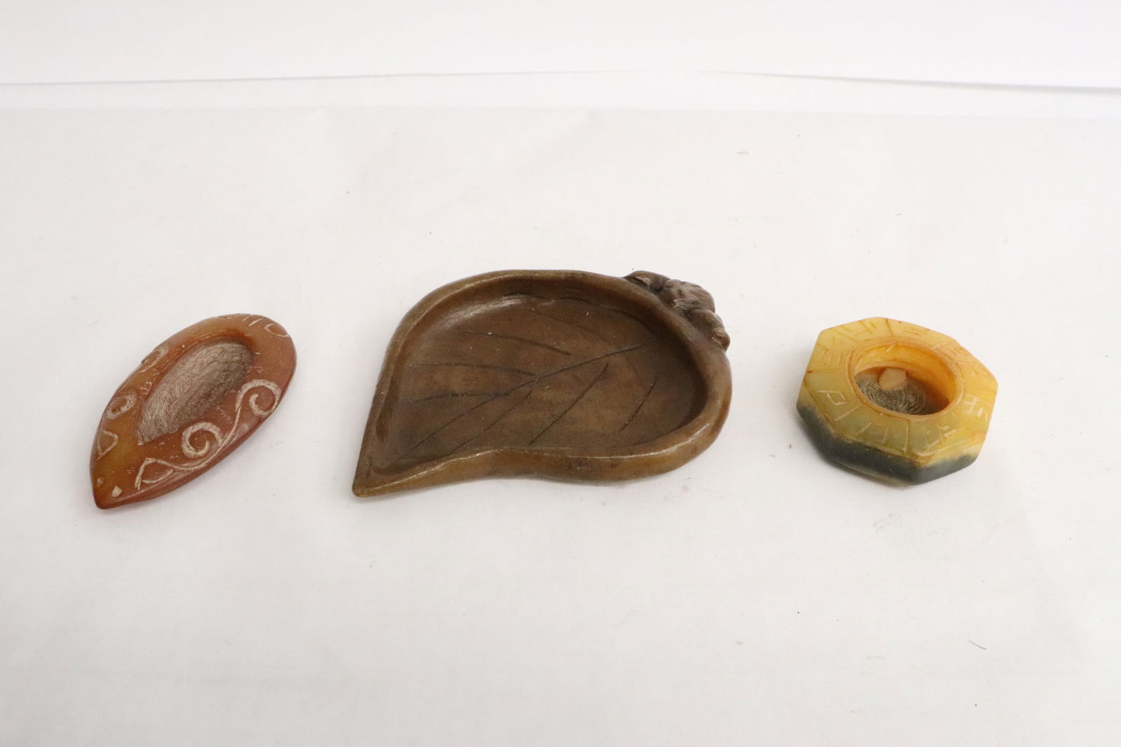 3 Chinese stone carved cups(?) (1 of 10)