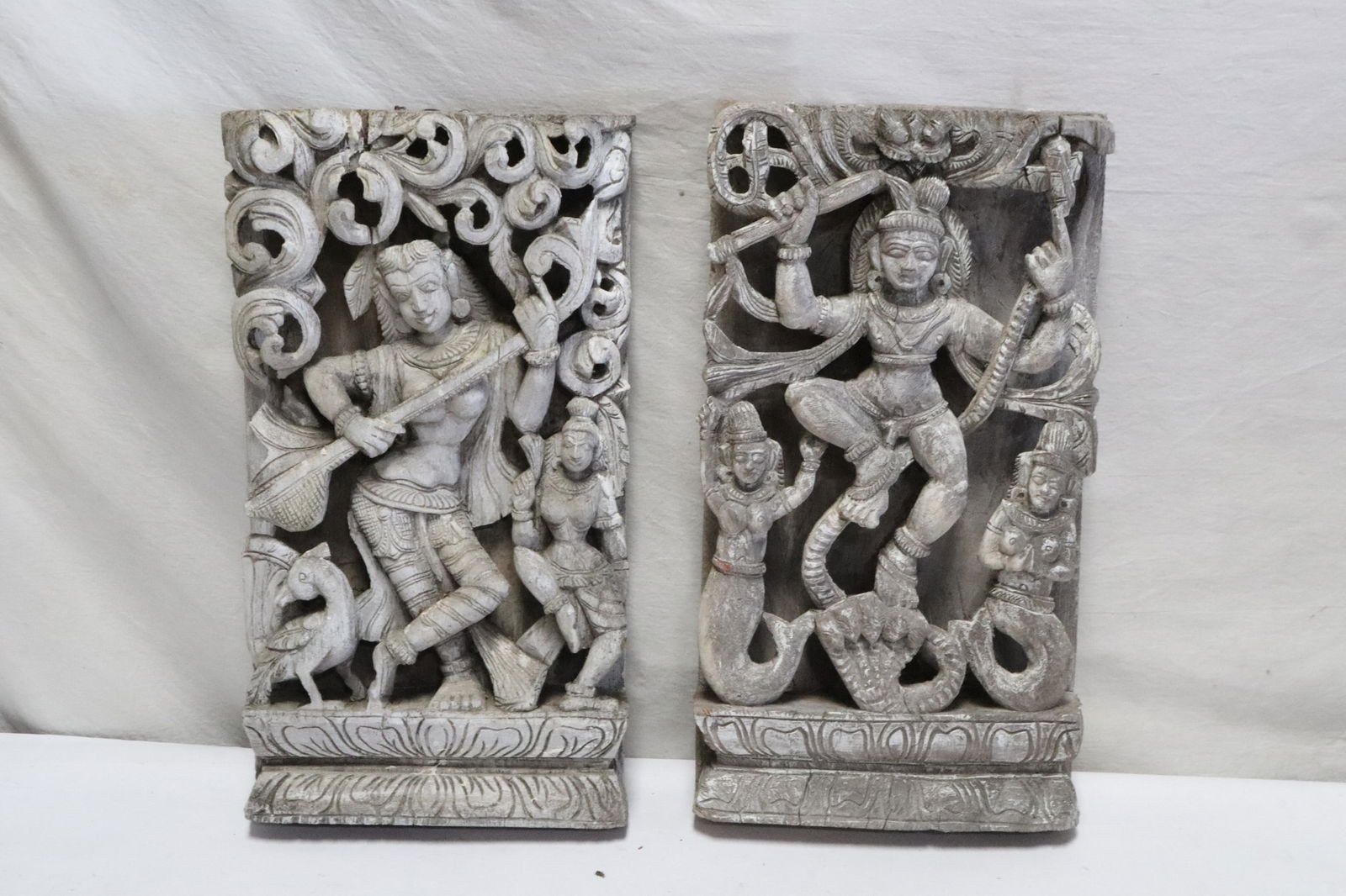 Two 18th century India wood carved panels (1 of 7)