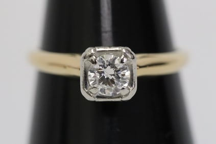 14K bicolor diamond ring