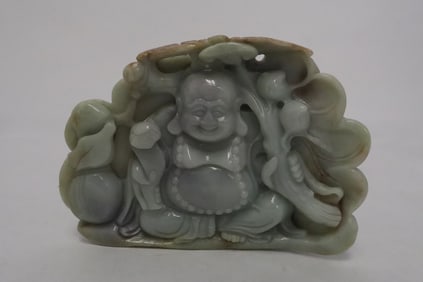 jadeite carved deity with GIA certificate