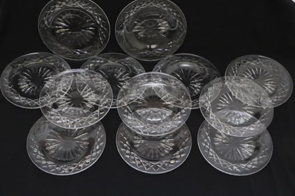 12 Waterford crystal dessert plates