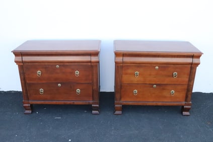 Pair Ethan Allen mahogany bachelor's chest