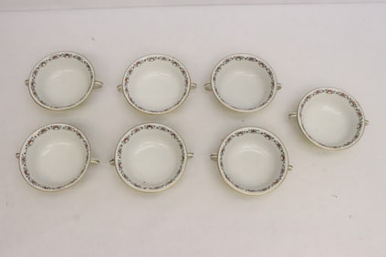 7 Herend yellow dynasty cream/ soup bowls
