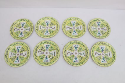 8 Herend yellow dynasty salad plates