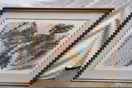 Lithography in color by Theo Tobiasse, signed & ed. E. A.