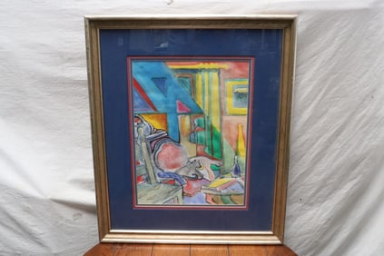 Pastel on paper "abstract" by John Boyer