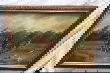19th century oil on canvas painting, Dutch school