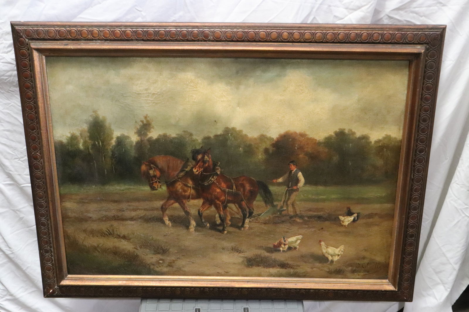 19th century oil on canvas painting, Dutch school (1 of 12)