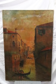 19th/20th c. oil on canvas painting by Julian Green