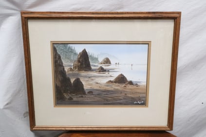 Les Barnett, "coastal scene" dated 1882