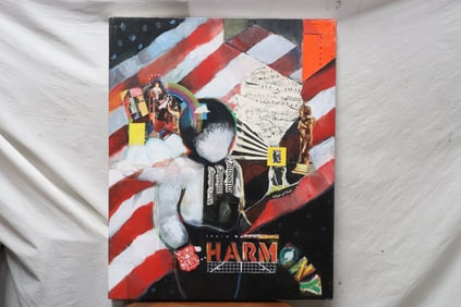 Jane Meyers, "abstract collage", dated 1991