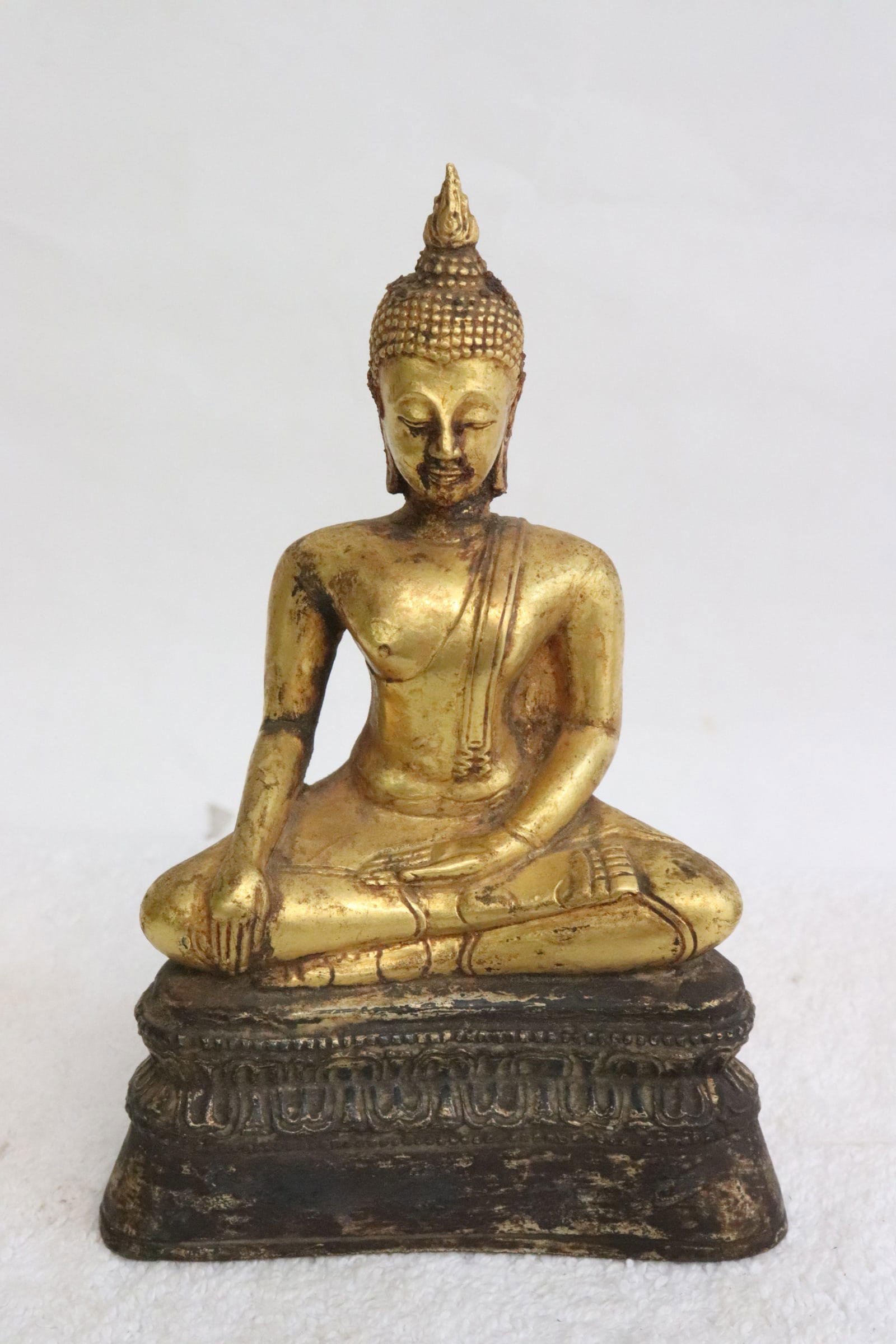 18t/19th c. Thai 18K-22K gold & silver shell of deity (1 of 8)