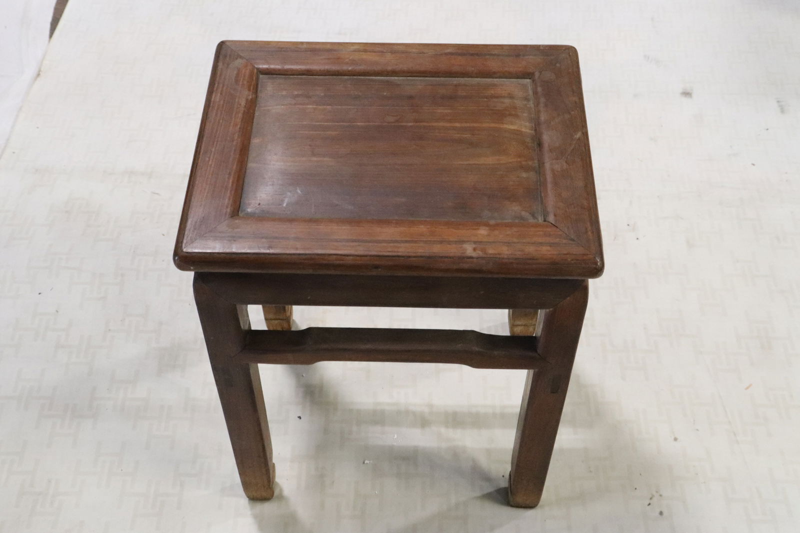 Chinese 19th century possible huanghuali wood stool (1 of 9)
