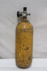 Empty gas tank with meter