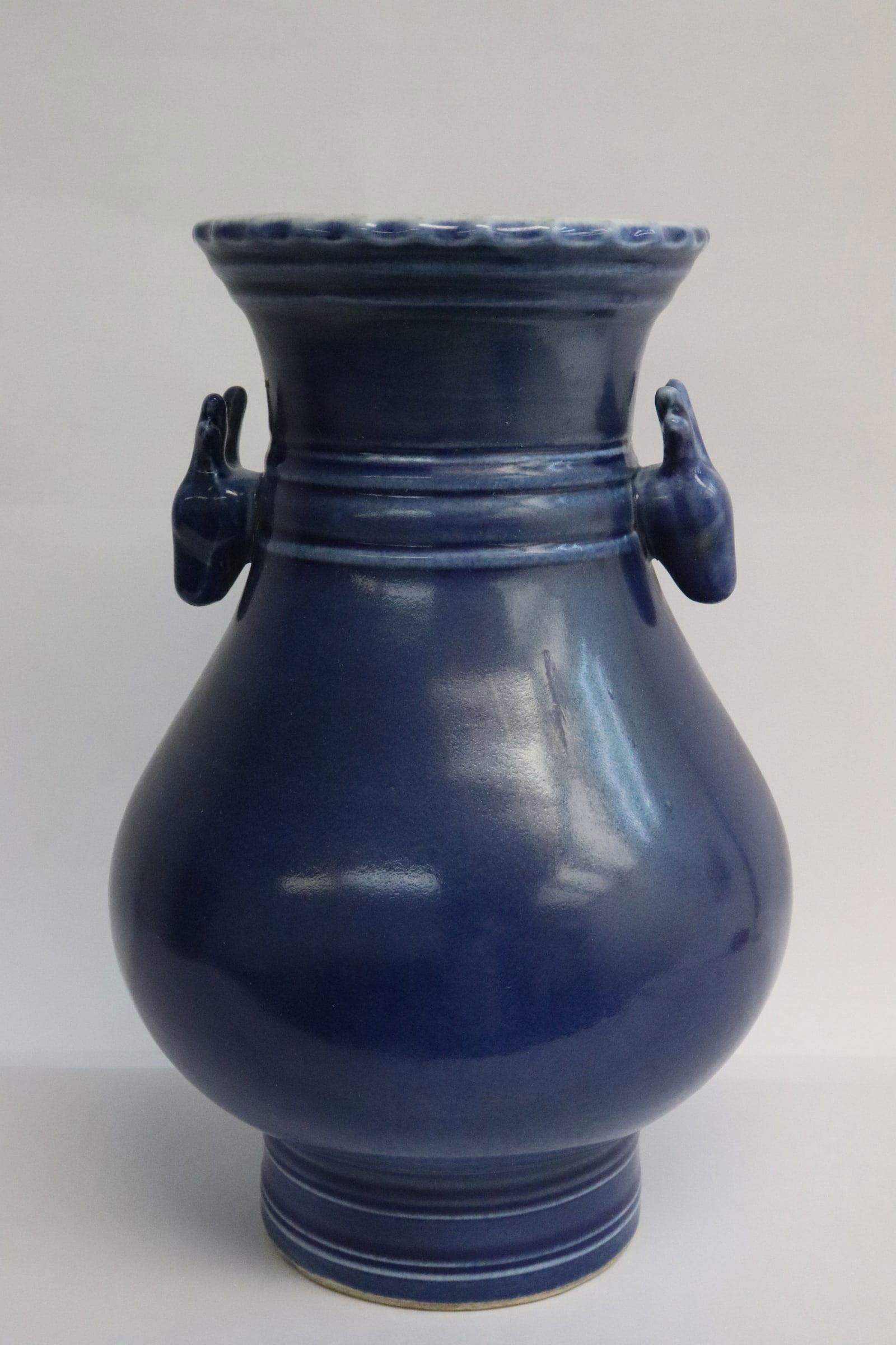 Large Chinese blue glazed porcelain jar (1 of 9)