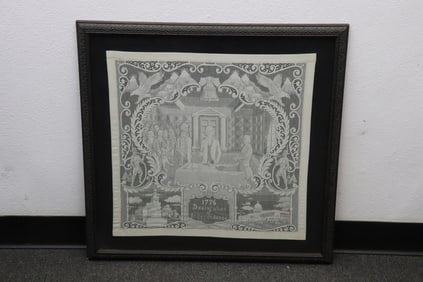 Framed lace panel