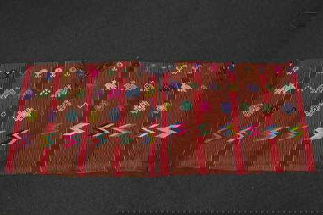 South American vintage huipil: South American vintage huipil with embroidery decoration, 23"L