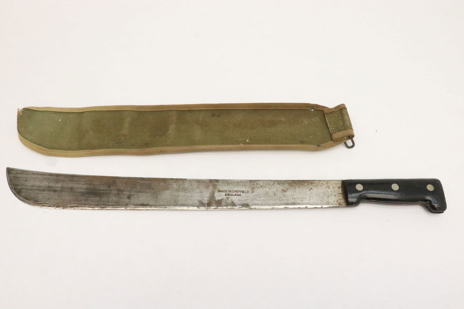 A English made machete: A English made machete, 22.85"L