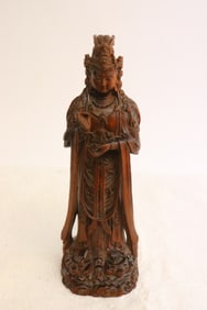 Fine wood carved Guanyin