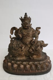 Chinese bronze sculpture of deity