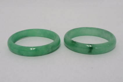 2 jadeite like bangles