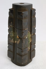 A jade like stone carved ornament