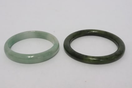 2 jadeite like bangles