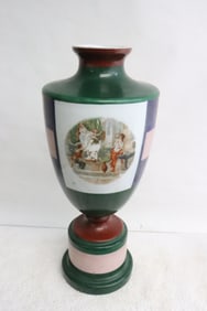 Fine European painted glass vase