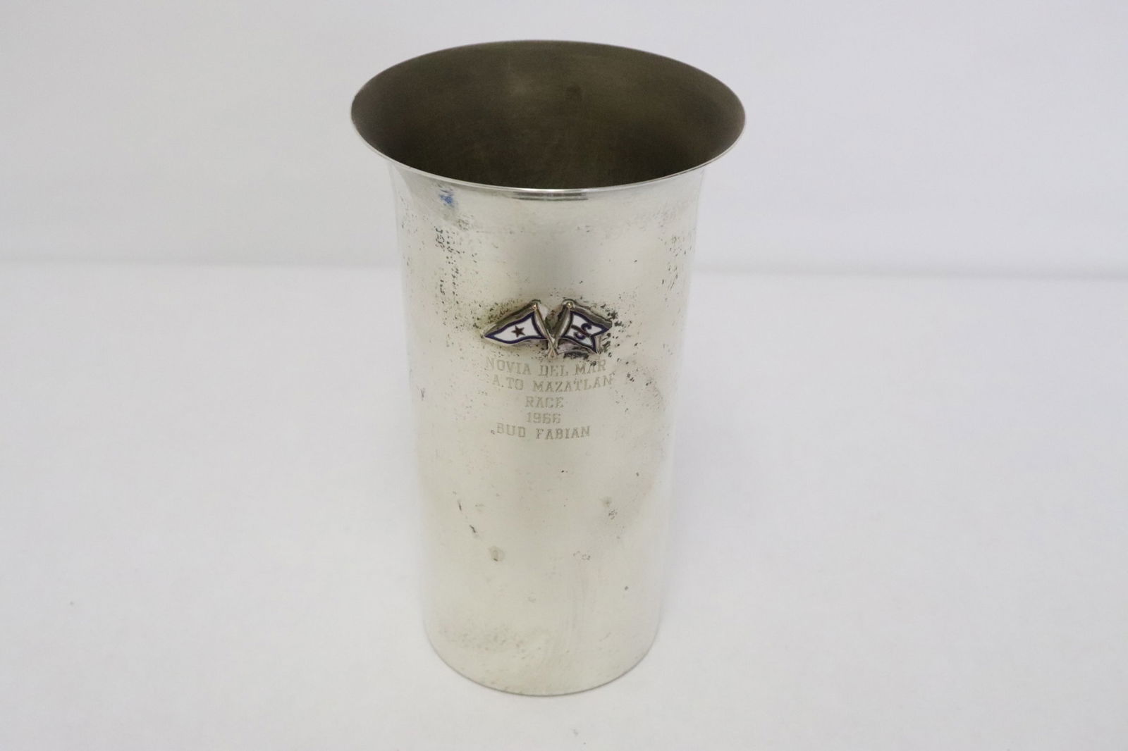 Vintage sterling trophy cup, dated 1966 (1 of 6)