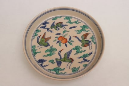 Chinese doucai porcelain brush wash