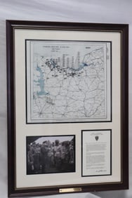Photo of General Eisenhower, & Day Allied Force attacking map