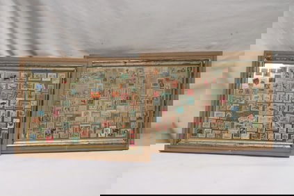 2 panels of vintage stamps