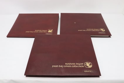 3 volumes of Reader's Digest First Day cover collection
