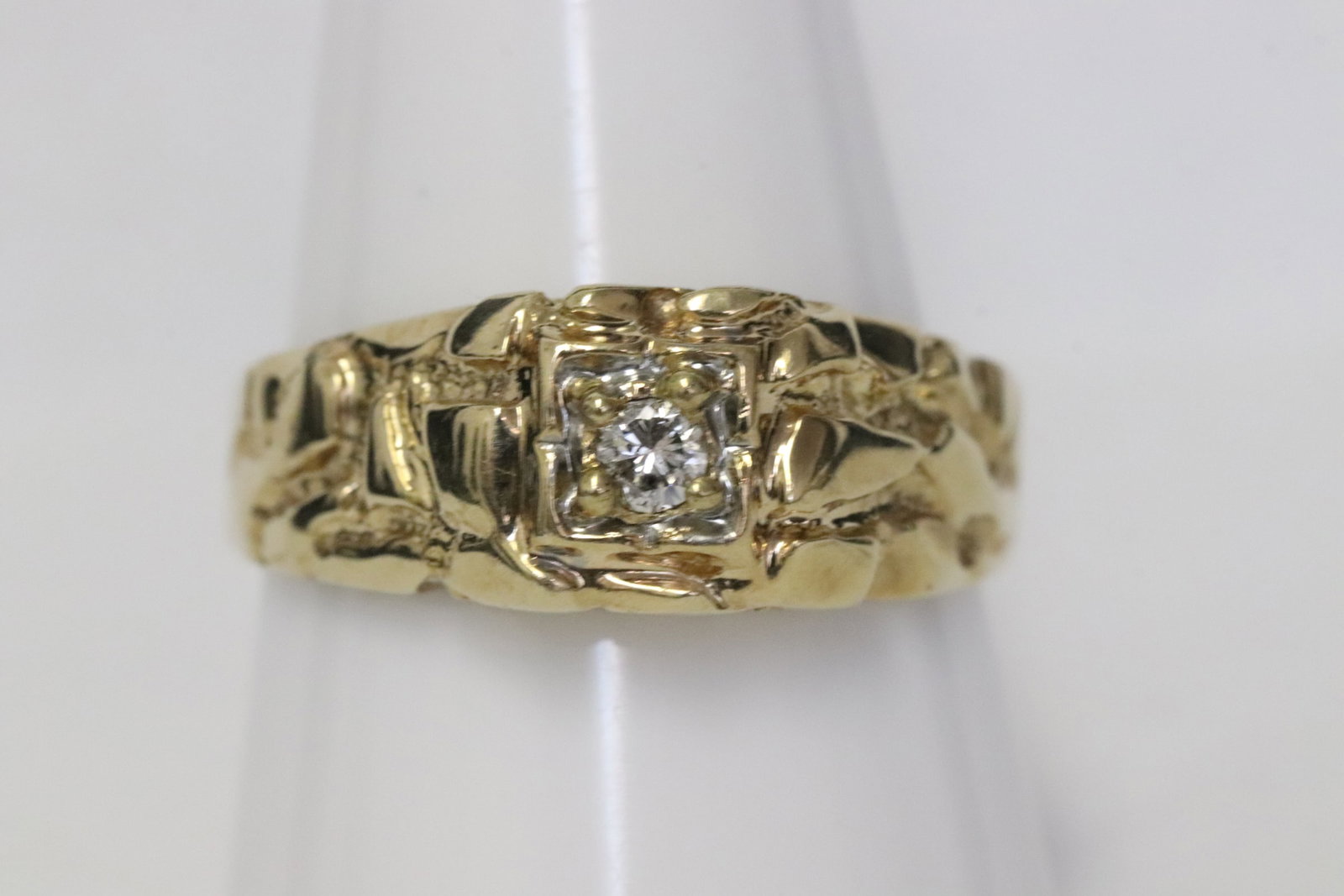 10K Y/G nugget diamond ring (1 of 8)