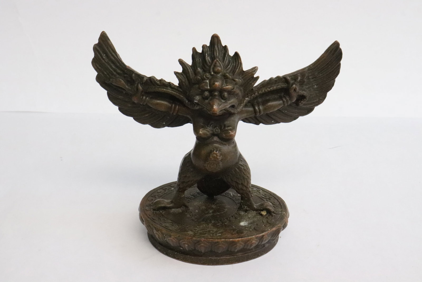 South Asia bronze sculpture of deity: South Asia bronze sculpture of deity, 2.4"H