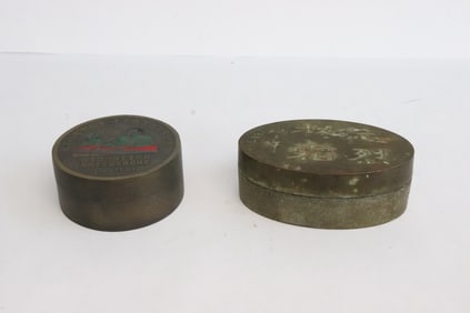 2 copper/ bronze ink boxes