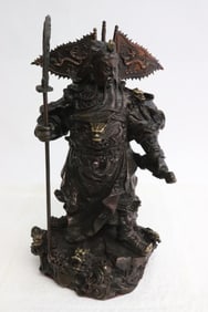 Fine Chinese bronze sculpture of deity
