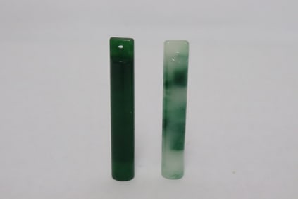 2 jadeite like ornaments