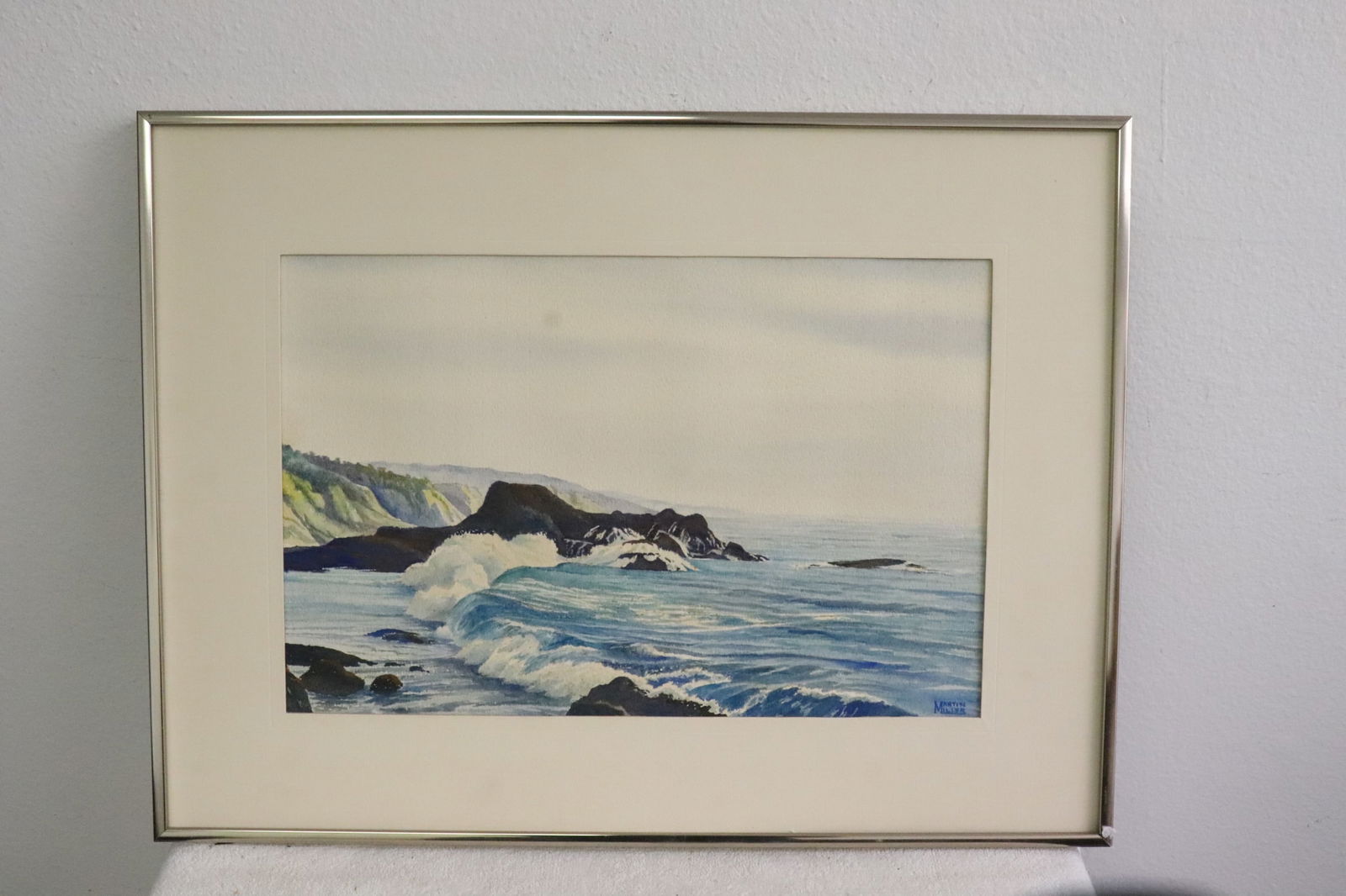 Watercolor "coastal scene" by Martin Miller (1 of 7)